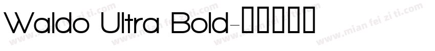 Waldo Ultra Bold字体转换